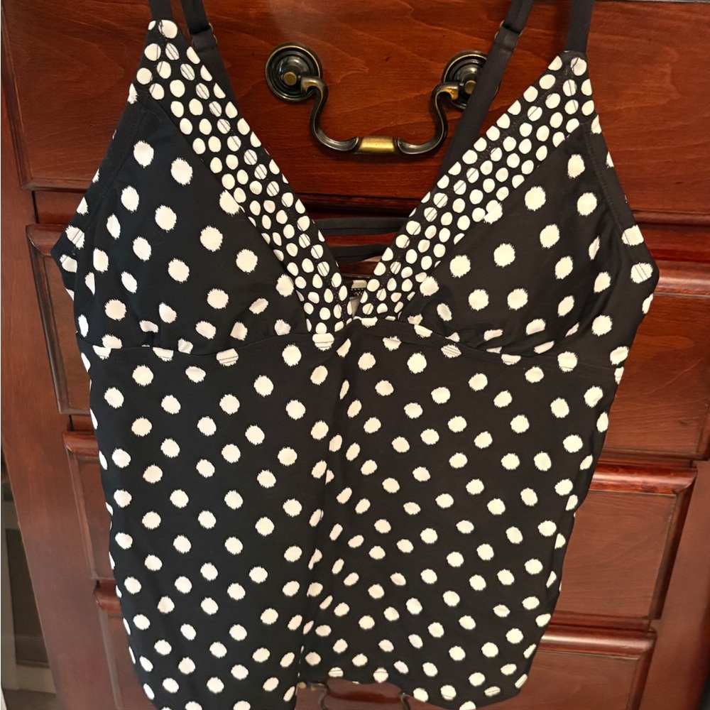 Polka Dot Sleeveless Bathing Suit Top